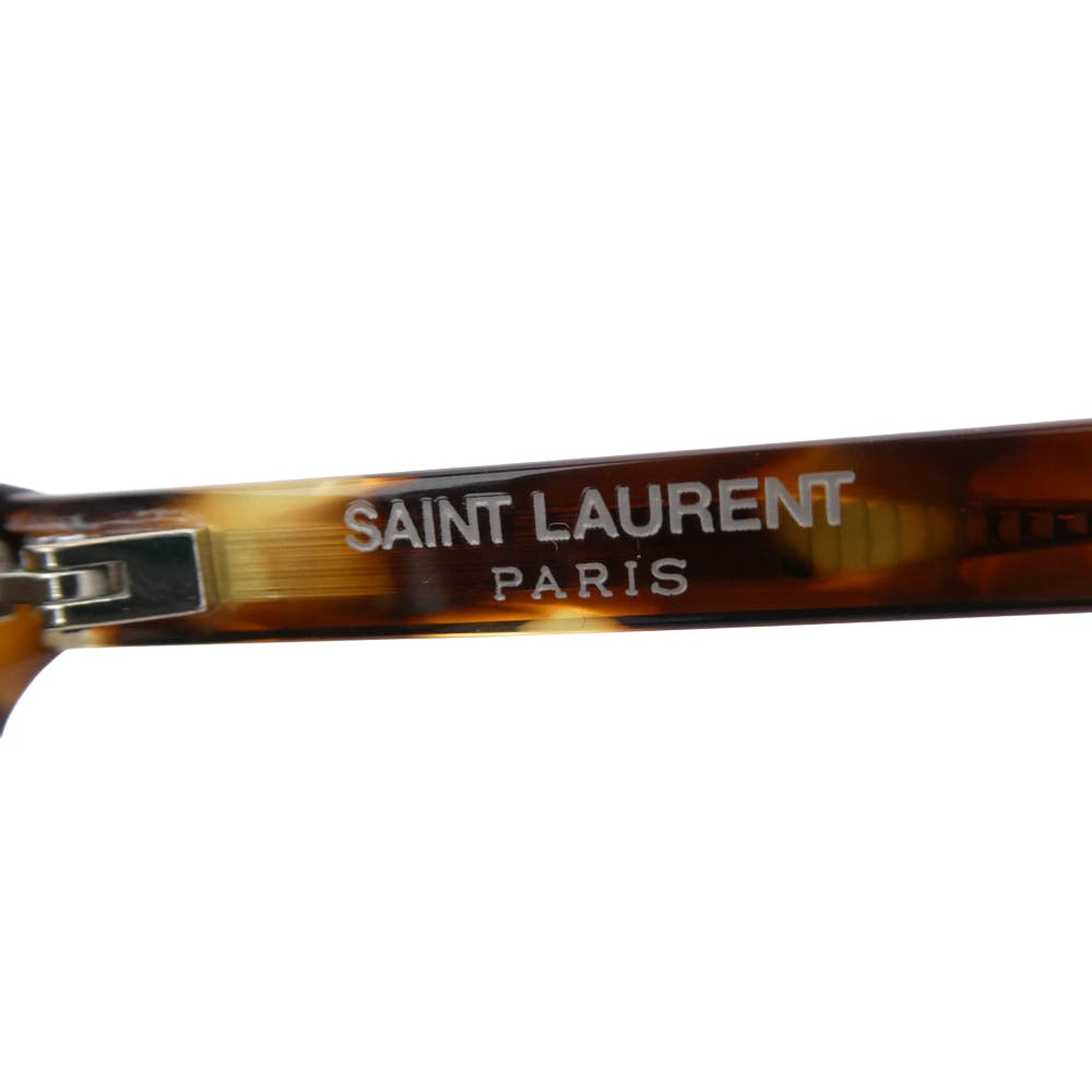 SAINT LAURENT サンローラン SL341 005 マーブル ウェリントン サングラス アイウェア 眼鏡 フレーム：ブラウン系 51□21-145【中古】