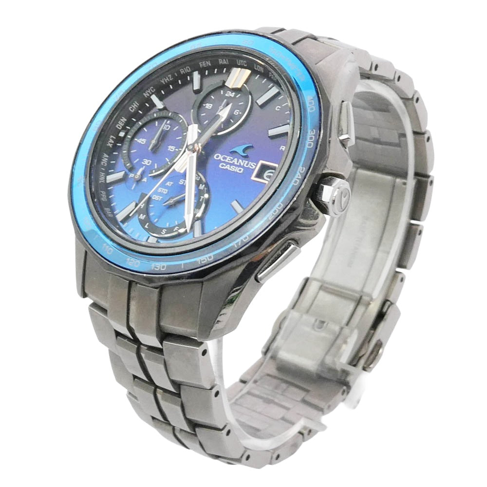 CASIO OCEANUS カシオ オシアナス OCW-S7000-2AJF 世界1500本限定 OCEANUS オシアナス 電波ソーラー 腕時計 ウォッチ シルバー系 ブルー系【中古】