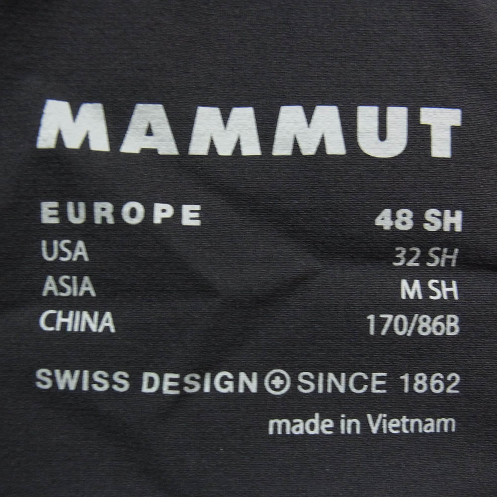 Mammut マムート 1021-00620 クールマイユール ソフトシェル パンツ ブラック系 M【中古】
