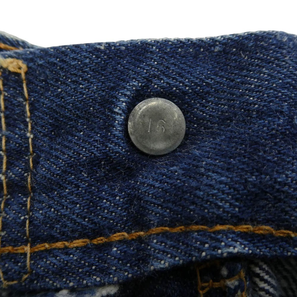 Levi's リーバイス 502 66前期 BIGE ボタン裏刻印16 SCOVILL ZIP デニム パンツ インディゴブルー系 28【中古】