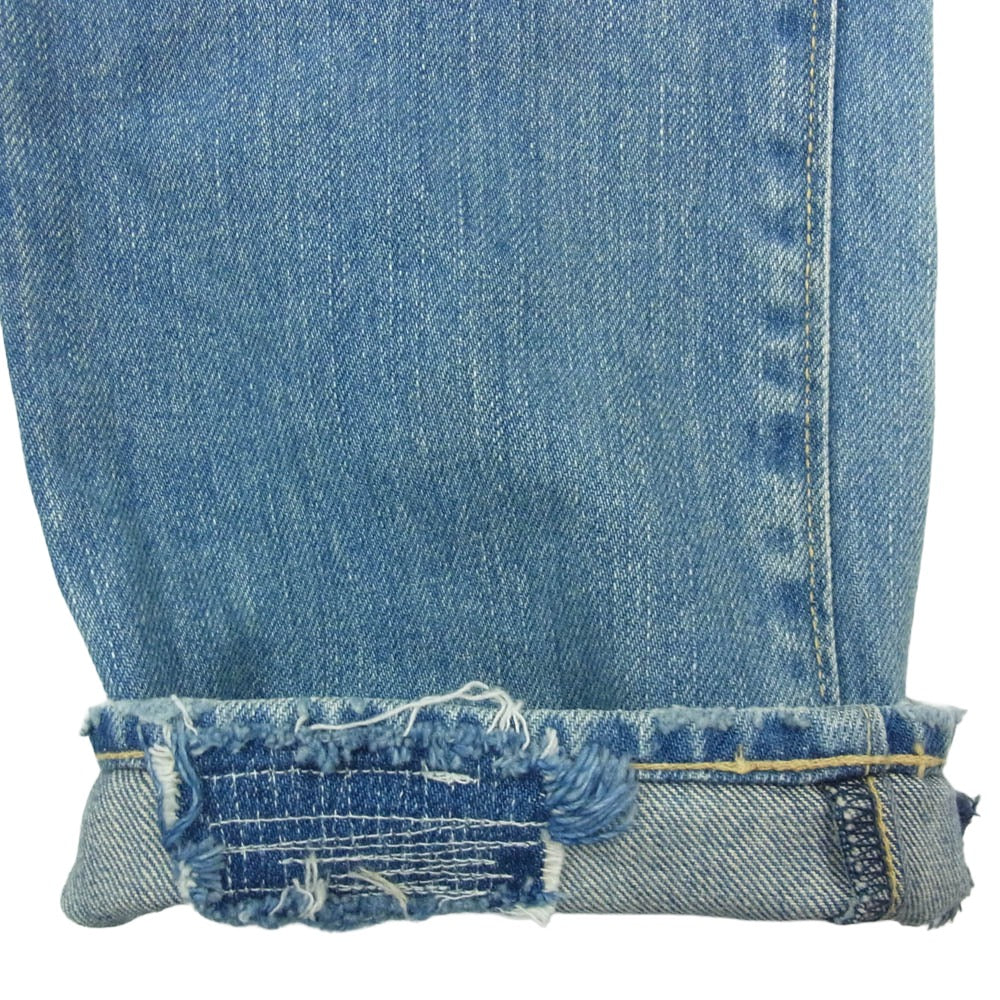 HYSTERIC GLAMOUR ヒステリックグラマー 0253AP02 SP加工 スタッズ ダメージ リペア加工 ストレート デニムパンツ インディゴブルー系 28【中古】