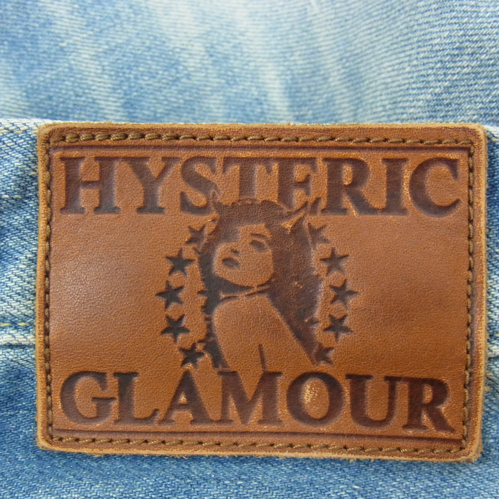 HYSTERIC GLAMOUR ヒステリックグラマー 0253AP02 SP加工 スタッズ ダメージ リペア加工 ストレート デニムパンツ インディゴブルー系 28【中古】