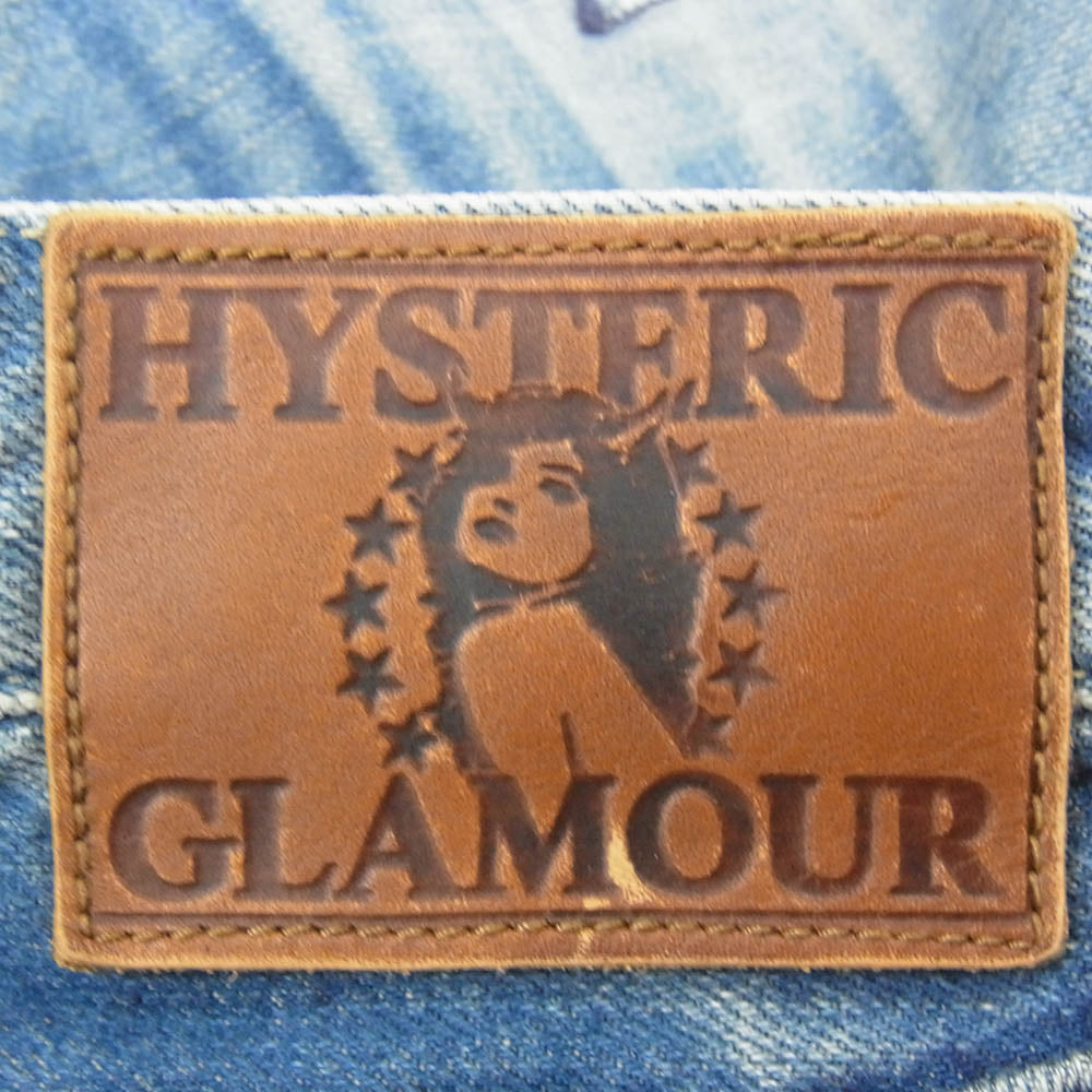 HYSTERIC GLAMOUR ヒステリックグラマー 0243AP17 SP加工 小窓リメイク スタッズ ストレート デニムパンツ インディゴブルー系 29【中古】