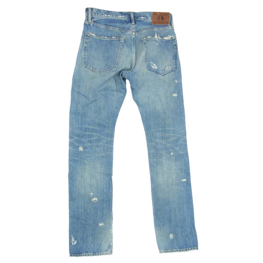 HYSTERIC GLAMOUR ヒステリックグラマー 0262AP11 RWH加工 クラッシュ ダメージ加工 スタッズ ストレート デニムパンツ インディゴブルー系 30【中古】