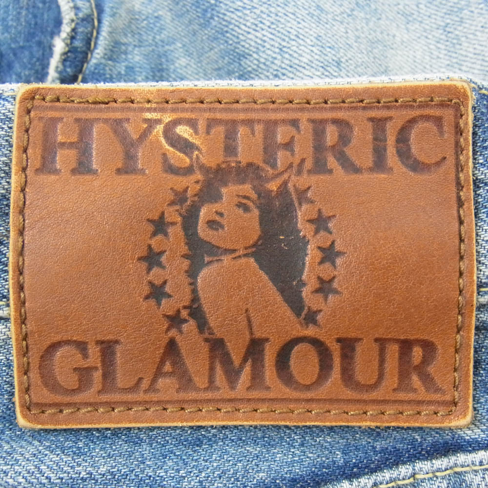 HYSTERIC GLAMOUR ヒステリックグラマー 0262AP11 RWH加工 クラッシュ ダメージ加工 スタッズ ストレート デニムパンツ インディゴブルー系 30【中古】