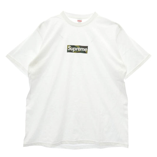 Supreme シュプリーム 23AW Box Logo Tee camo 迷彩 ボックスロゴ 半袖 Tシャツ ホワイト系 XL【極上美品】【中古】