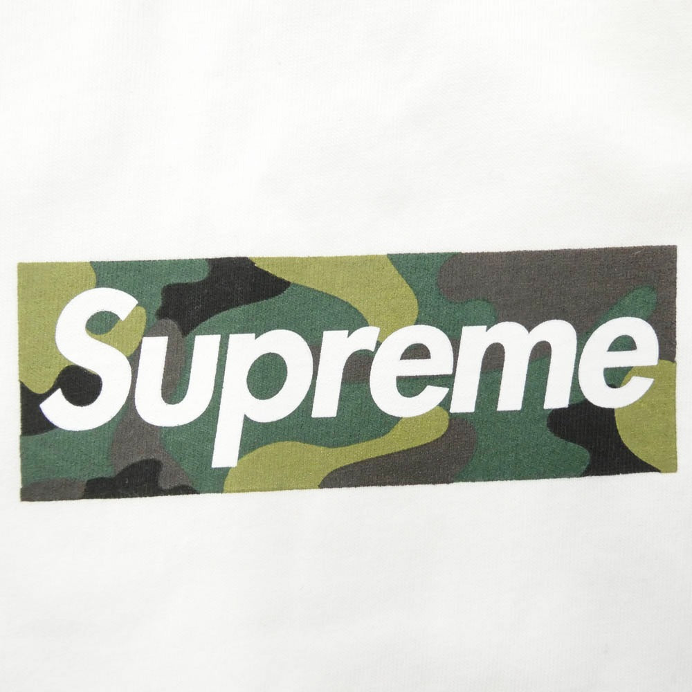 Supreme シュプリーム 23AW Box Logo Tee camo 迷彩 ボックスロゴ 半袖 Tシャツ ホワイト系 XL【極上美品】【中古】