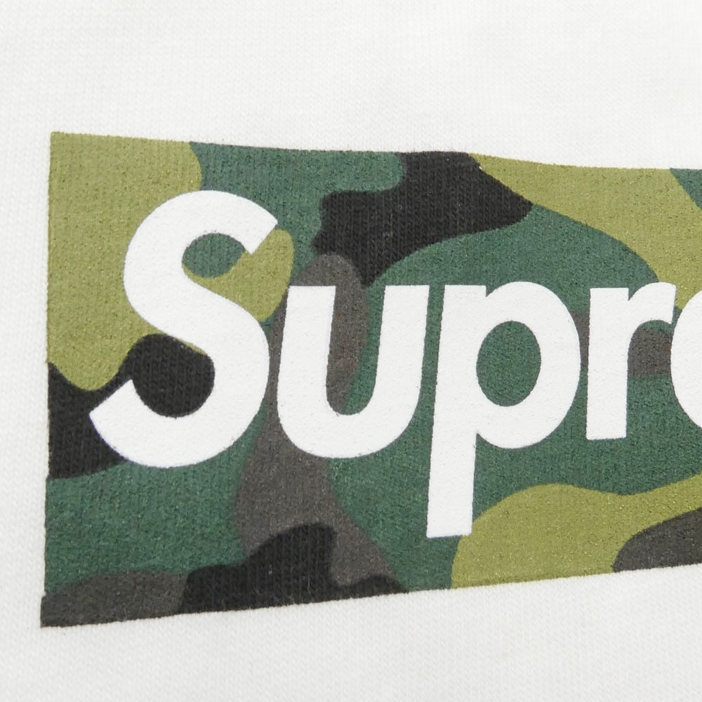 Supreme シュプリーム 23AW Box Logo Tee camo 迷彩 ボックスロゴ 半袖 Tシャツ ホワイト系 XL【極上美品】【中古】