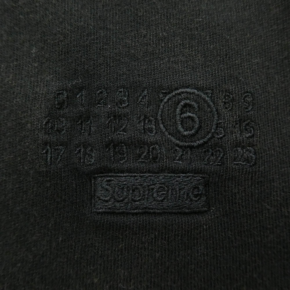 Supreme シュプリーム 26SS × MM6 Maison Margiela エムエムシックス メゾンマルジェラ Split S/S Top スプリット ショートスリーブ トップ 半袖 Tシャツ ブラック系 L【極上美品】【中古】