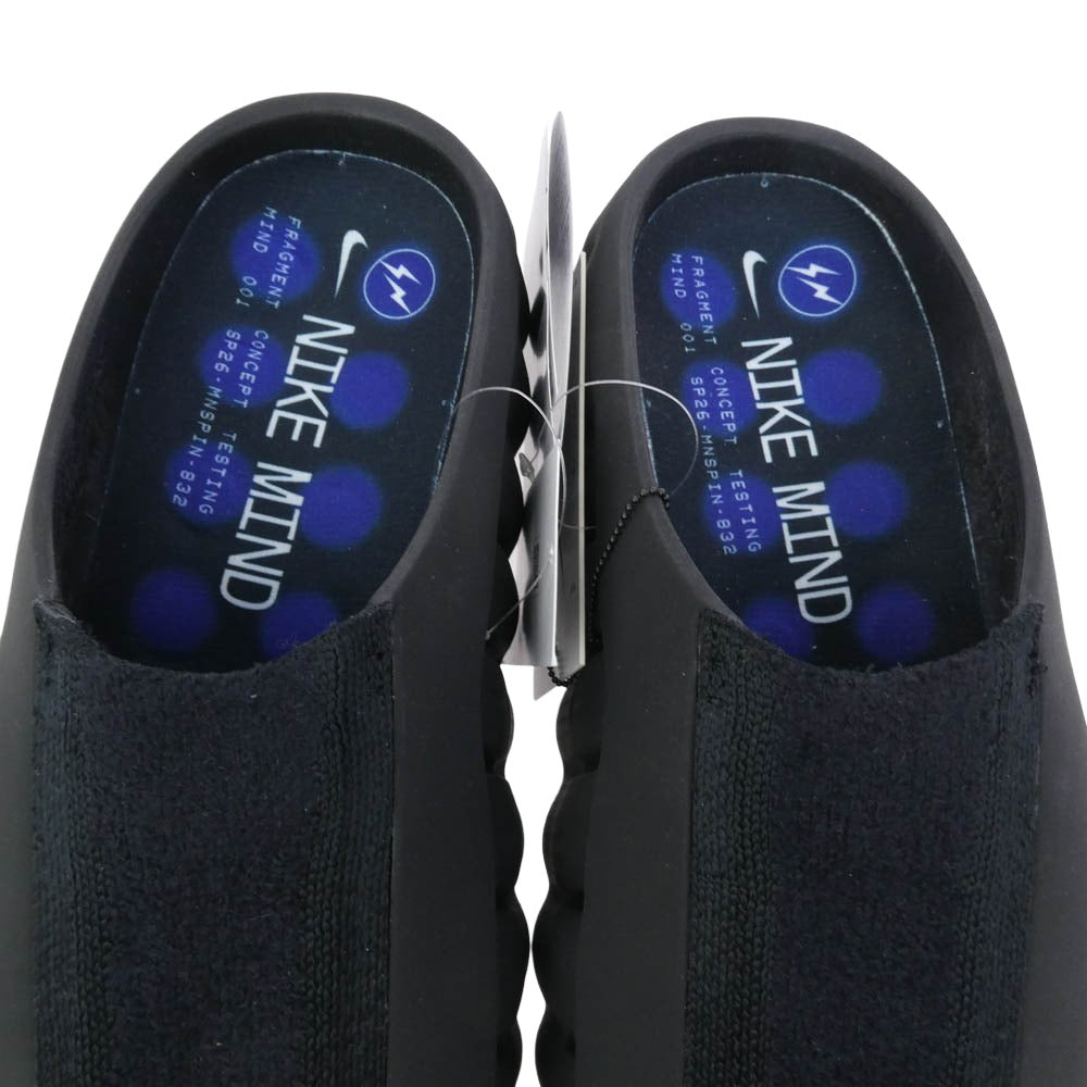 NIKE ナイキ 26SS IQ8502-001 フェイクバスターズ鑑定済 fragment design フラグメントデザイン Mind 001 Mules Black マインド001 ミュール ブラック サンダル ブラック系 28cm【美品】【中古】