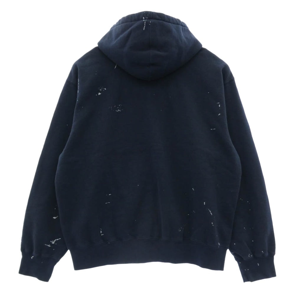 Supreme シュプリーム 26SS × MM6 Maison Margiela エムエムシックス メゾンマルジェラ Box Logo Zip Up Hooded Sweatshirt ボックスロゴ ジップアップ フーデッド スウェットシャツ フーディー パーカー ネイビー系 L【新古品】【未使用】【中古】