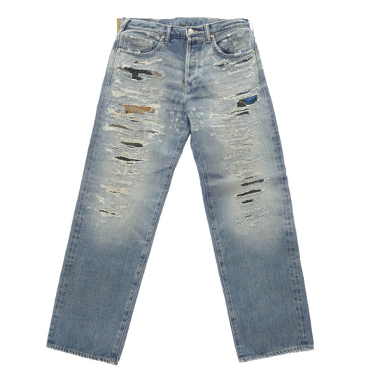 Supreme シュプリーム 26SS × MM6 Maison Margiela エムエムシックス メゾンマルジェラ Distressed Loose Fit Selvedge Jean ディストレスド ルーズフィット セルビッジ ジーンズ デニムパンツ ブルー系 US30【新古品】【未使用】【中古】
