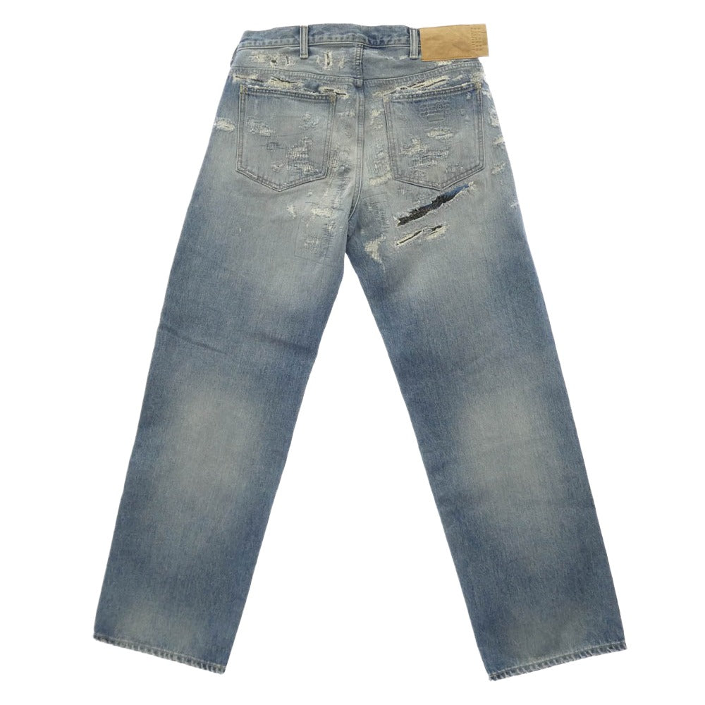 Supreme シュプリーム 26SS × MM6 Maison Margiela エムエムシックス メゾンマルジェラ Distressed Loose Fit Selvedge Jean ディストレスド ルーズフィット セルビッジ ジーンズ デニムパンツ ブルー系 US30【新古品】【未使用】【中古】