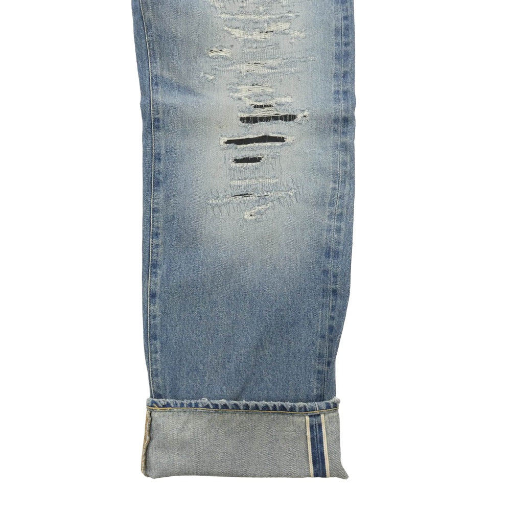 Supreme シュプリーム 26SS × MM6 Maison Margiela エムエムシックス メゾンマルジェラ Distressed Loose Fit Selvedge Jean ディストレスド ルーズフィット セルビッジ ジーンズ デニムパンツ ブルー系 US30【新古品】【未使用】【中古】