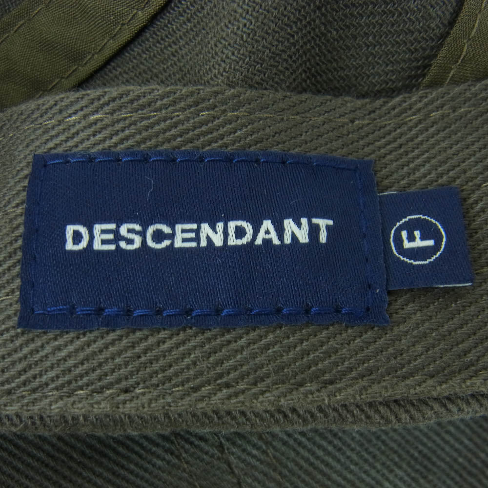 DESCENDANT ディセンダント 22SS 221HDS-HT04 DORSAL 6PANEL CAP 刺繍 ドーサル 6パネル キャップ 帽子 グレー系 グレイッシュカーキ系 F【中古】