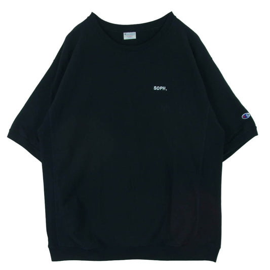 SOPHNET. ソフネット 25SS C8-B018 Champion REVERSE WEAVE BASIC CREWNECK SWEAT ロゴ刺繍 チャンピオン リバースウィーブ ショートスリーブ スウェット クルーネック 半袖 スウェットシャツ ダークネイビー系 XL【中古】