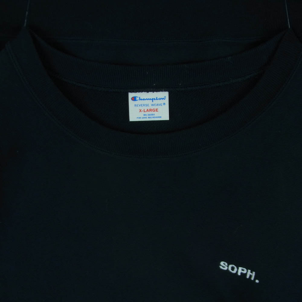 SOPHNET. ソフネット 25SS C8-B018 Champion REVERSE WEAVE BASIC CREWNECK SWEAT ロゴ刺繍 チャンピオン リバースウィーブ ショートスリーブ スウェット クルーネック 半袖 スウェットシャツ ダークネイビー系 XL【中古】