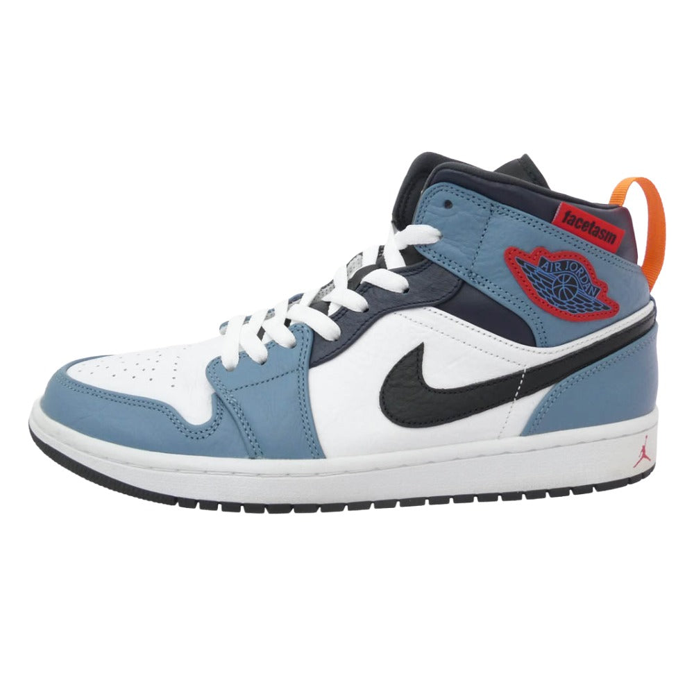 NIKE ナイキ FACETASM ファセッタズム CU2802-100 Air Jordan 1 Mid White Navy エアジョーダン1 ミッド ホワイト ネイビー ミドルカット スニーカー ホワイト系 ライトブルー系 29cm【中古】