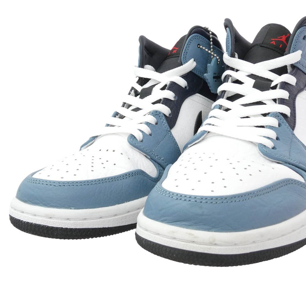 NIKE ナイキ FACETASM ファセッタズム CU2802-100 Air Jordan 1 Mid White Navy エアジョーダン1 ミッド ホワイト ネイビー ミドルカット スニーカー ホワイト系 ライトブルー系 29cm【中古】