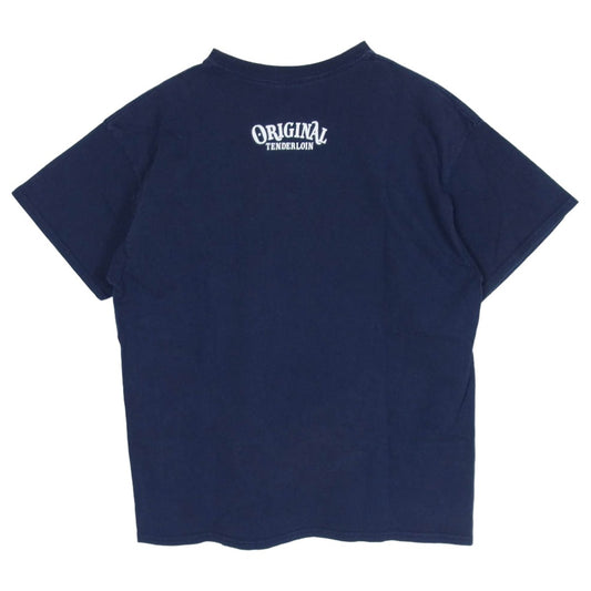 TENDERLOIN テンダーロイン T-TEE TOKYO 本店限定 プリント 半袖 Tシャツ ネイビー系 L【中古】