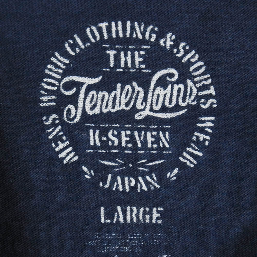 TENDERLOIN テンダーロイン T-TEE TOKYO 本店限定 プリント 半袖 Tシャツ ネイビー系 L【中古】