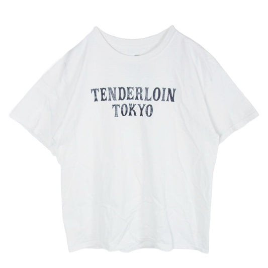 TENDERLOIN テンダーロイン T-TEE TOKYO 本店限定 プリント 半袖 Tシャツ ホワイト ホワイト系 L【中古】