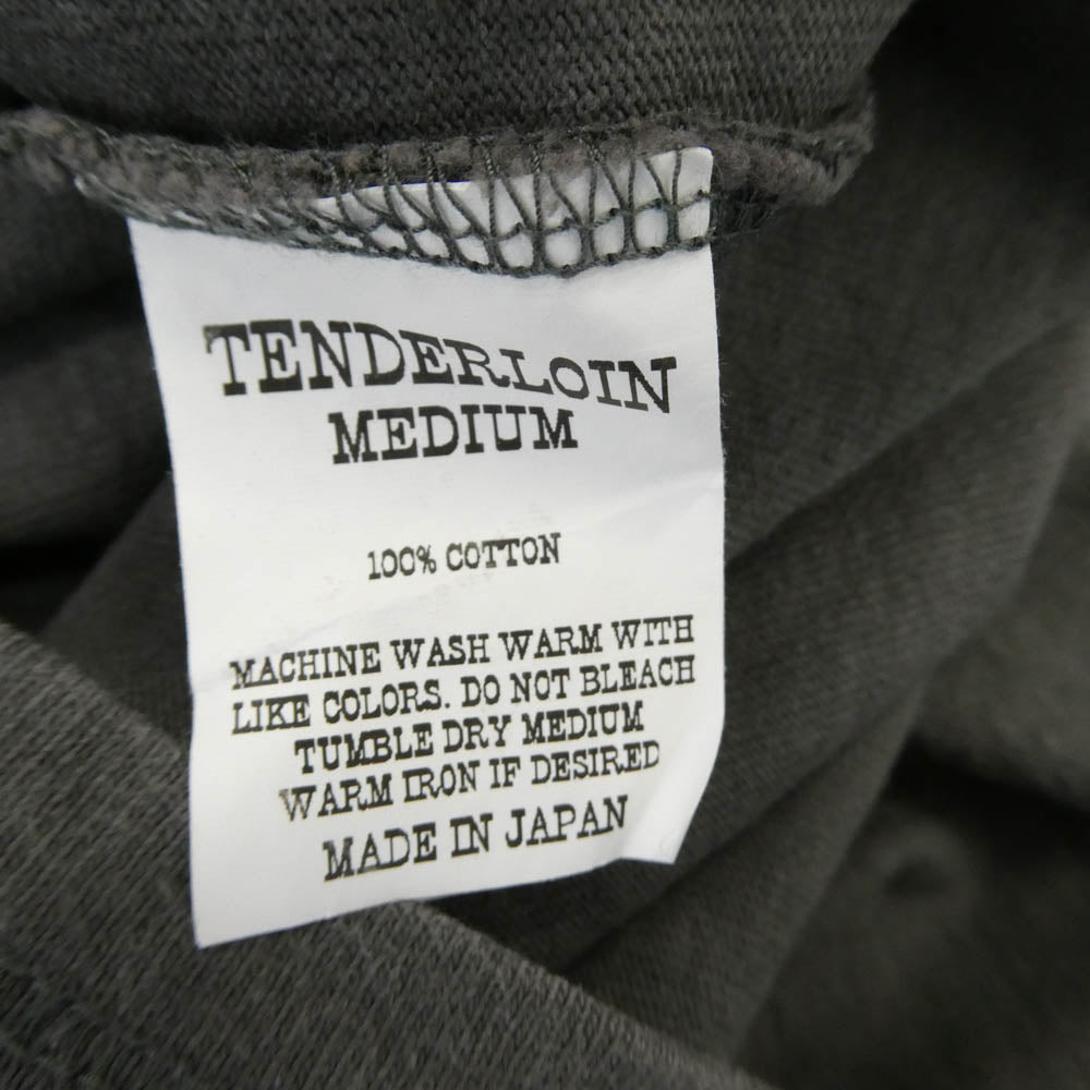 TENDERLOIN テンダーロイン FREEDOM SLEEVE CUT&SEW フリーダム サムホール付き 長袖 カットソー グレー系 M【中古】
