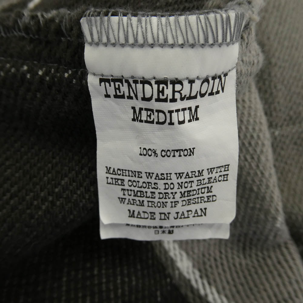 TENDERLOIN テンダーロイン FLANNEL CHECK SHT フランネル チェック 長袖 シャツ グレー系 M【中古】