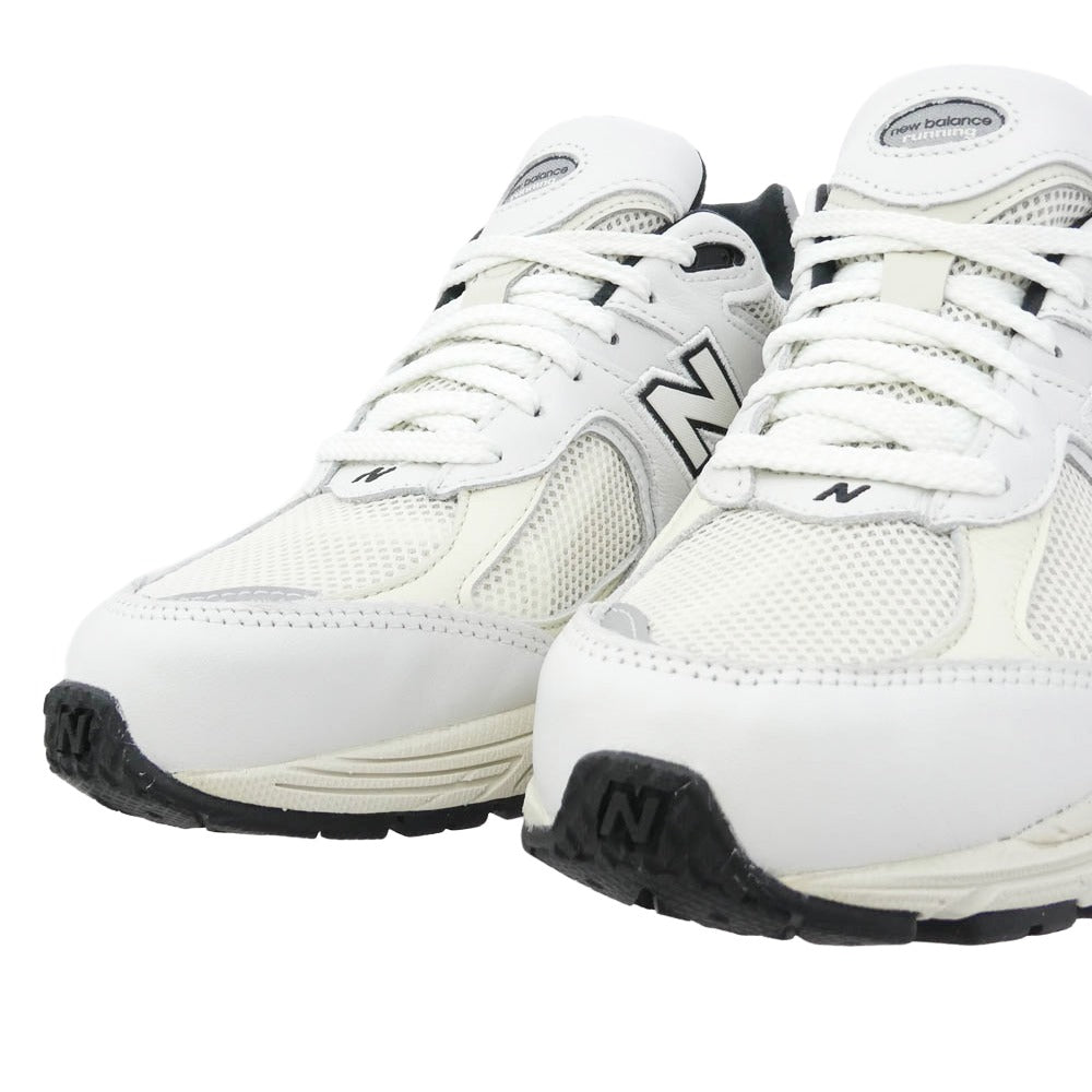 NEW BALANCE ニューバランス ML2002RQ レザー メッシュ スニーカー ホワイト系 26.5cm【極上美品】【中古】
