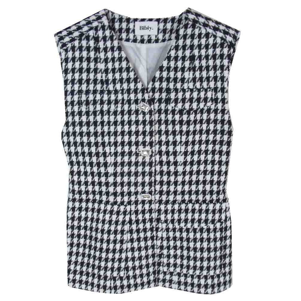 ビビィ B50-VE003BKF FRAN VEST ビジューボタン フラン ベスト ブラック系 F【美品】【中古】