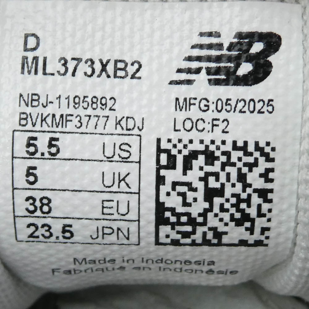 NEW BALANCE ニューバランス ML373XB2 373 LIFESTYLE ライフスタイル ランニング シューズ ローカット スニーカー ブラック系 23.5CM【極上美品】【中古】
