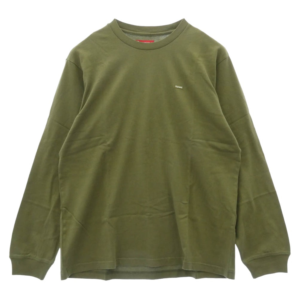 Supreme シュプリーム 23AW Small Box L/S Tee スモールボックス ロングスリーブ 長袖 Tシャツ カットソー オリーブ モスグリーン系 M【極上美品】【中古】