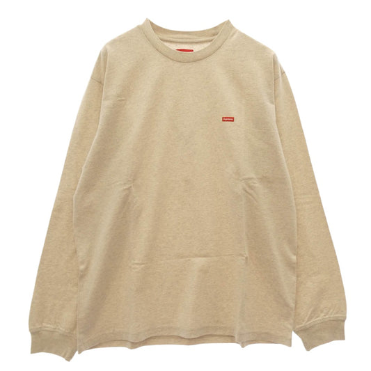 Supreme シュプリーム 23SS Small Box L/S Tee スモールボックス ロングスリーブ 長袖 Tシャツ カットソー オートミール オフホワイト系 M【極上美品】【中古】