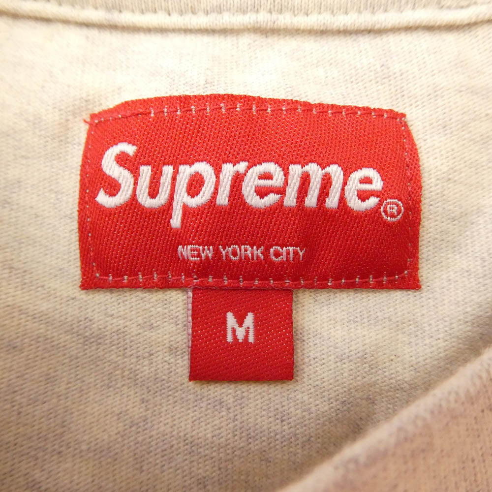 Supreme シュプリーム 23SS Small Box L/S Tee スモールボックス ロングスリーブ 長袖 Tシャツ カットソー オートミール オフホワイト系 M【極上美品】【中古】