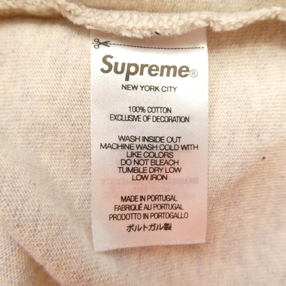 Supreme シュプリーム 23SS Small Box L/S Tee スモールボックス ロングスリーブ 長袖 Tシャツ カットソー オートミール オフホワイト系 M【極上美品】【中古】