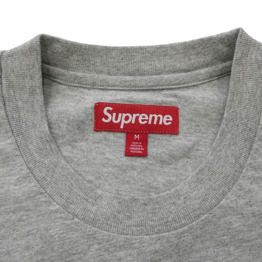 Supreme シュプリーム 23AW Small Box L/S Tee スモールボックス ロングスリーブ 長袖 Tシャツ カットソー グレー系 M【極上美品】【中古】