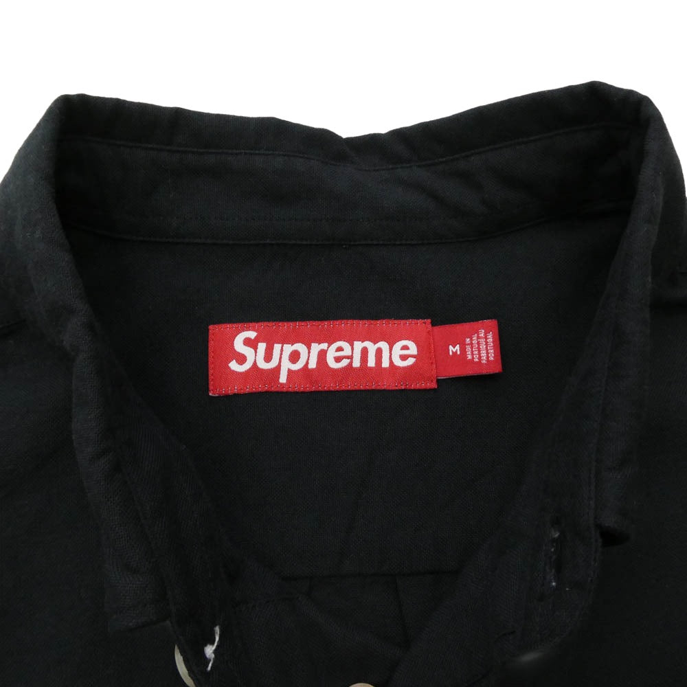 Supreme シュプリーム 23AW Loose Fit Oxford Shirt ルーズフィット オックスフォード 長袖 シャツ ブラック系 M【中古】