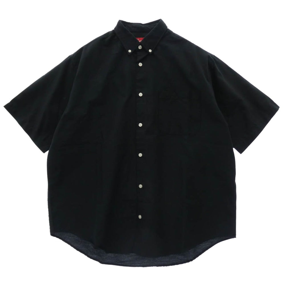 Supreme シュプリーム 23SS Loose Fit S/S Oxford Shirt ルーズフィット ショートスリーブ オックスフォード 半袖 シャツ ブラック系 M【美品】【中古】