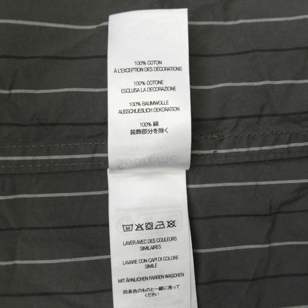 Supreme シュプリーム 24AW Loose Fit Stripe Shirt ルーズフィット ストライプ 長袖 シャツ グレー系 M【中古】
