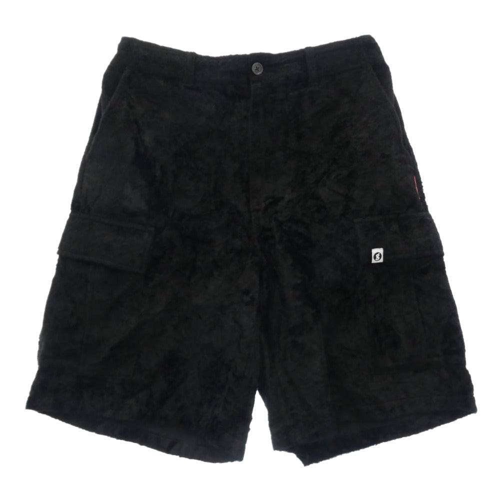Supreme シュプリーム 25SS x GOODENOUGH グッドイナフ Crushed Rayon Cargo Short クラッシュ レーヨン カーゴ ショーツ ハーフ ショート パンツ ブラック系 34【中古】