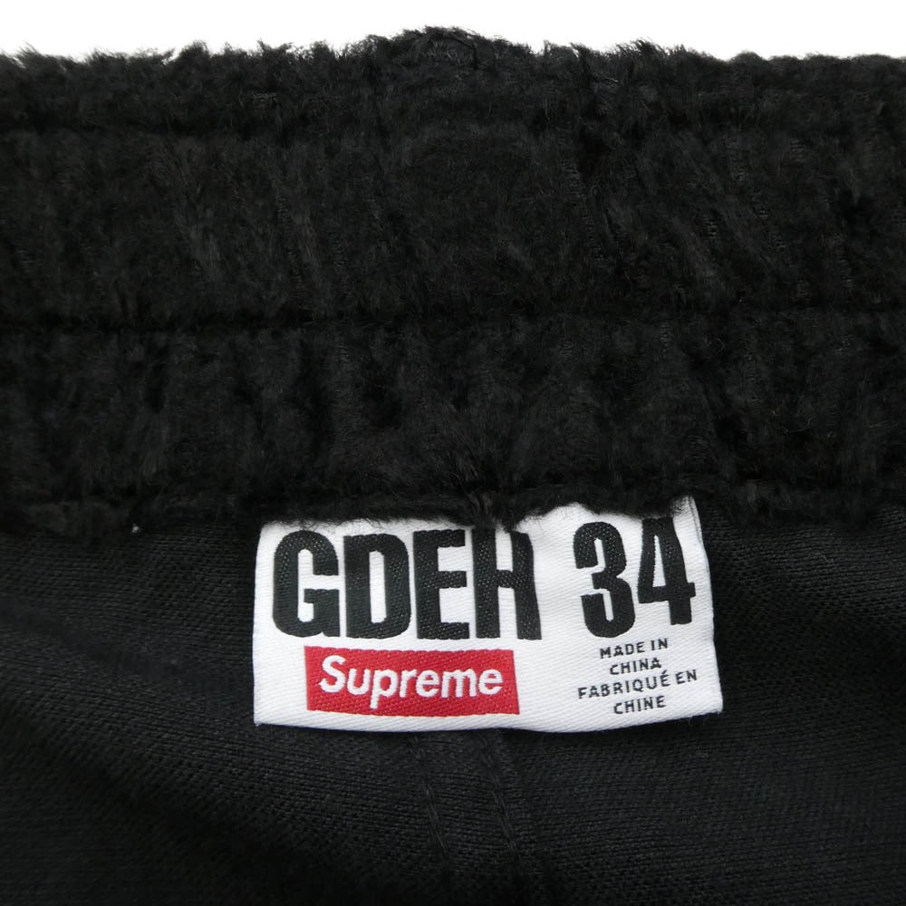 Supreme シュプリーム 25SS x GOODENOUGH グッドイナフ Crushed Rayon Cargo Short クラッシュ レーヨン カーゴ ショーツ ハーフ ショート パンツ ブラック系 34【中古】