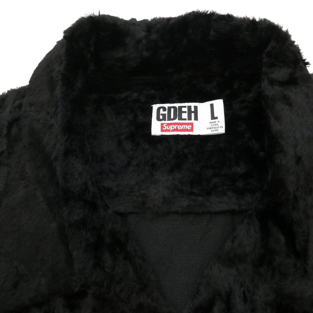 Supreme シュプリーム 25SS x GOODENOUGH グッドイナフ Crushed Rayon S/S Shirt クラッシュ レーヨン ショートスリーブ 半袖 シャツ ブラック系 L【極上美品】【中古】