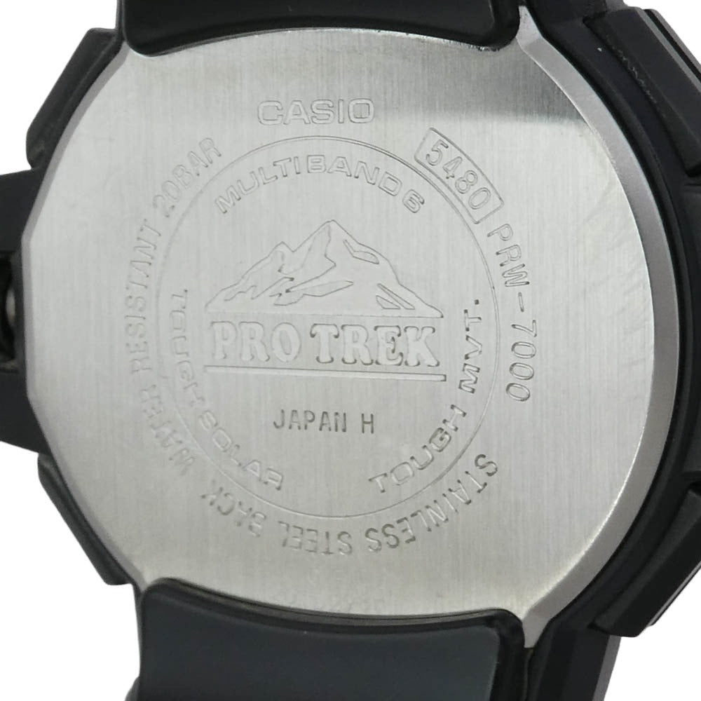 CASIO PROTREK カシオ プロトレック PRW-7000-1AFJK Multifield Line マルチフィールドライン ソーラー アナログ デジタル 腕時計 ブラック系【中古】