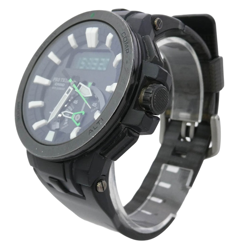 CASIO PROTREK カシオ プロトレック PRW-7000-1AFJK Multifield Line マルチフィールドライン ソーラー アナログ デジタル 腕時計 ブラック系【中古】
