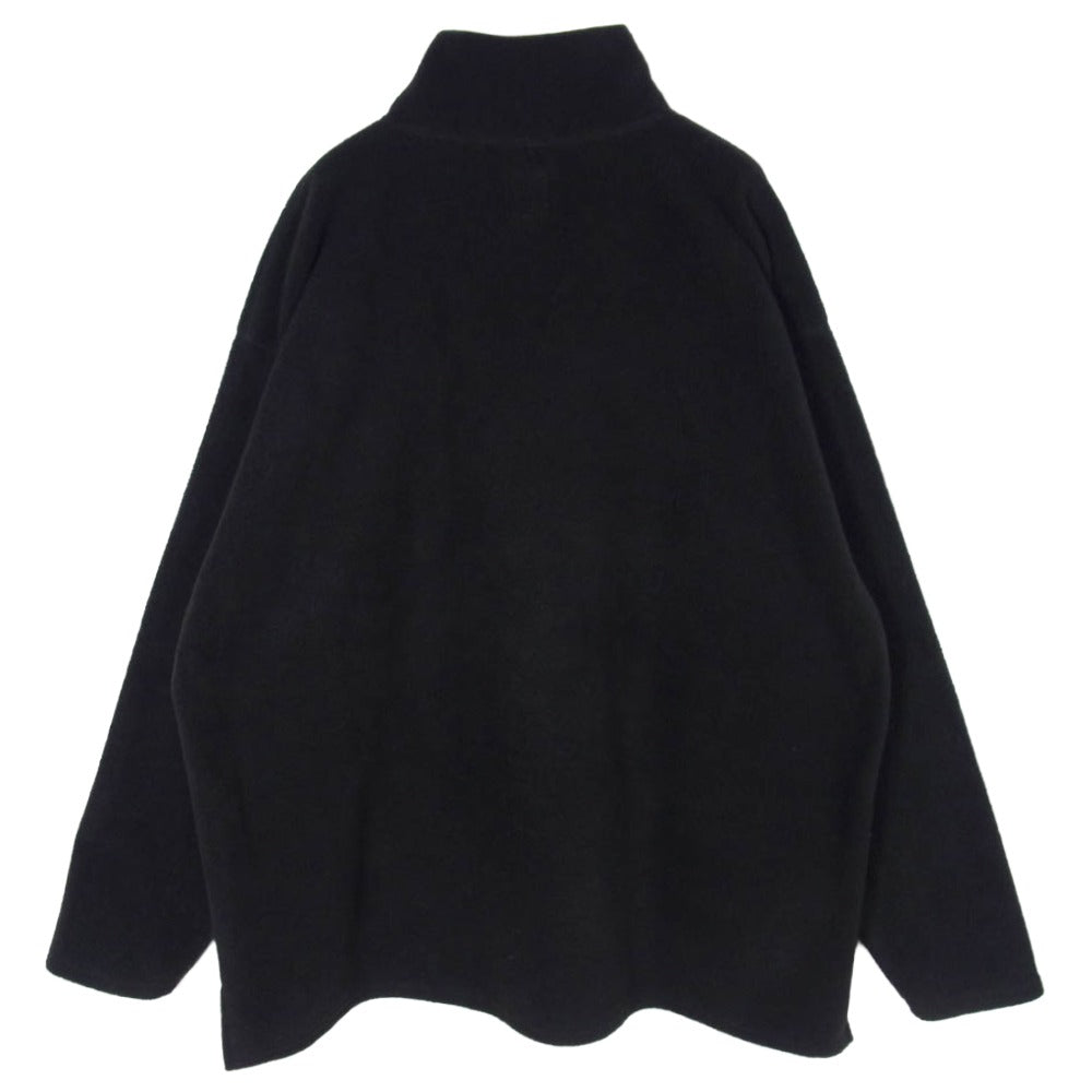 South2 West8 サウスツーウェストエイト RW641 Half Zipped Shirt Poly Fleece ハーフジップ プルオーバー スウェット ブラック系 S【中古】