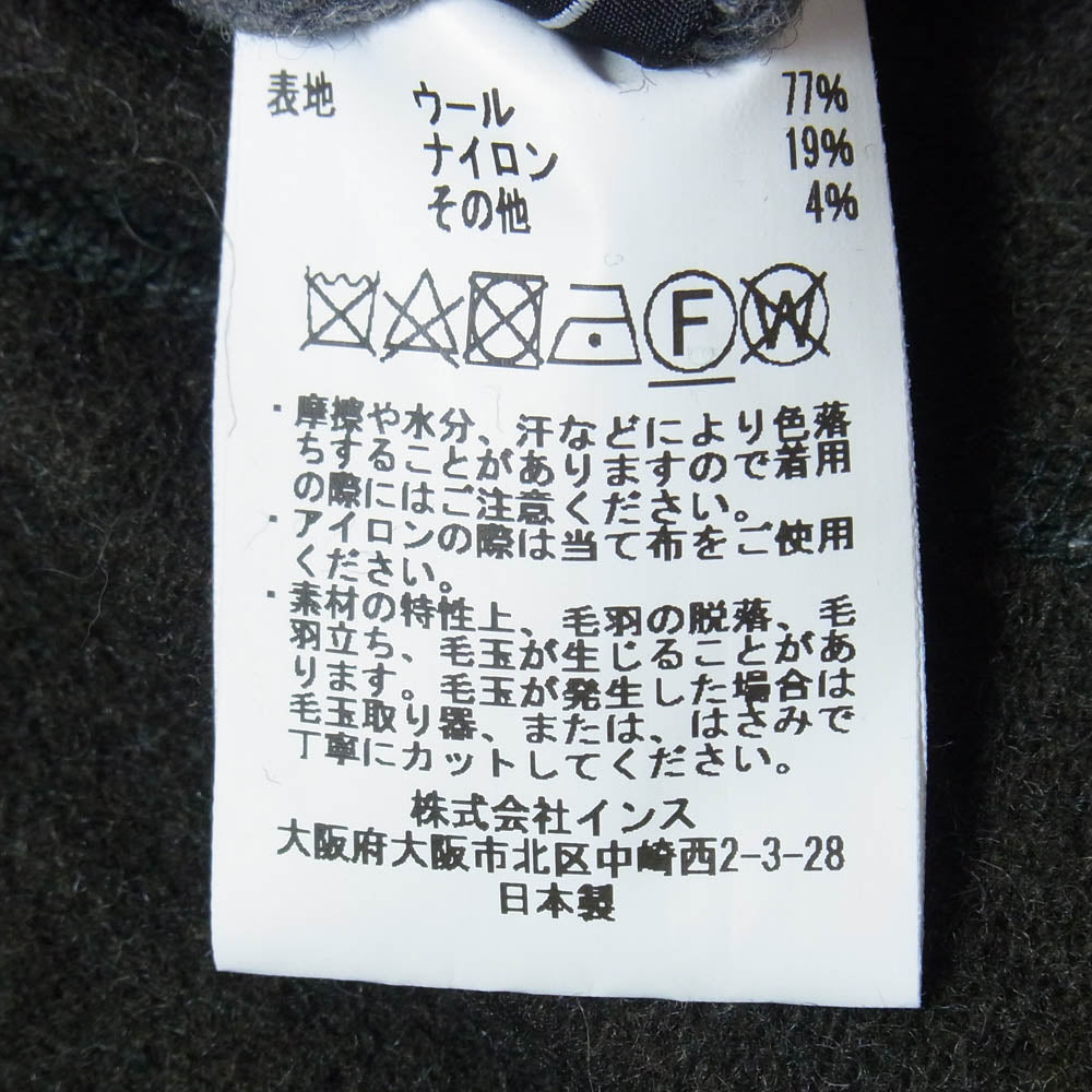 バージスブルック WEST Wool Nylon Fleece Jersey Full Zip Reversible Blouson ジップ アップ ジャケット ダークグレー系 1【中古】