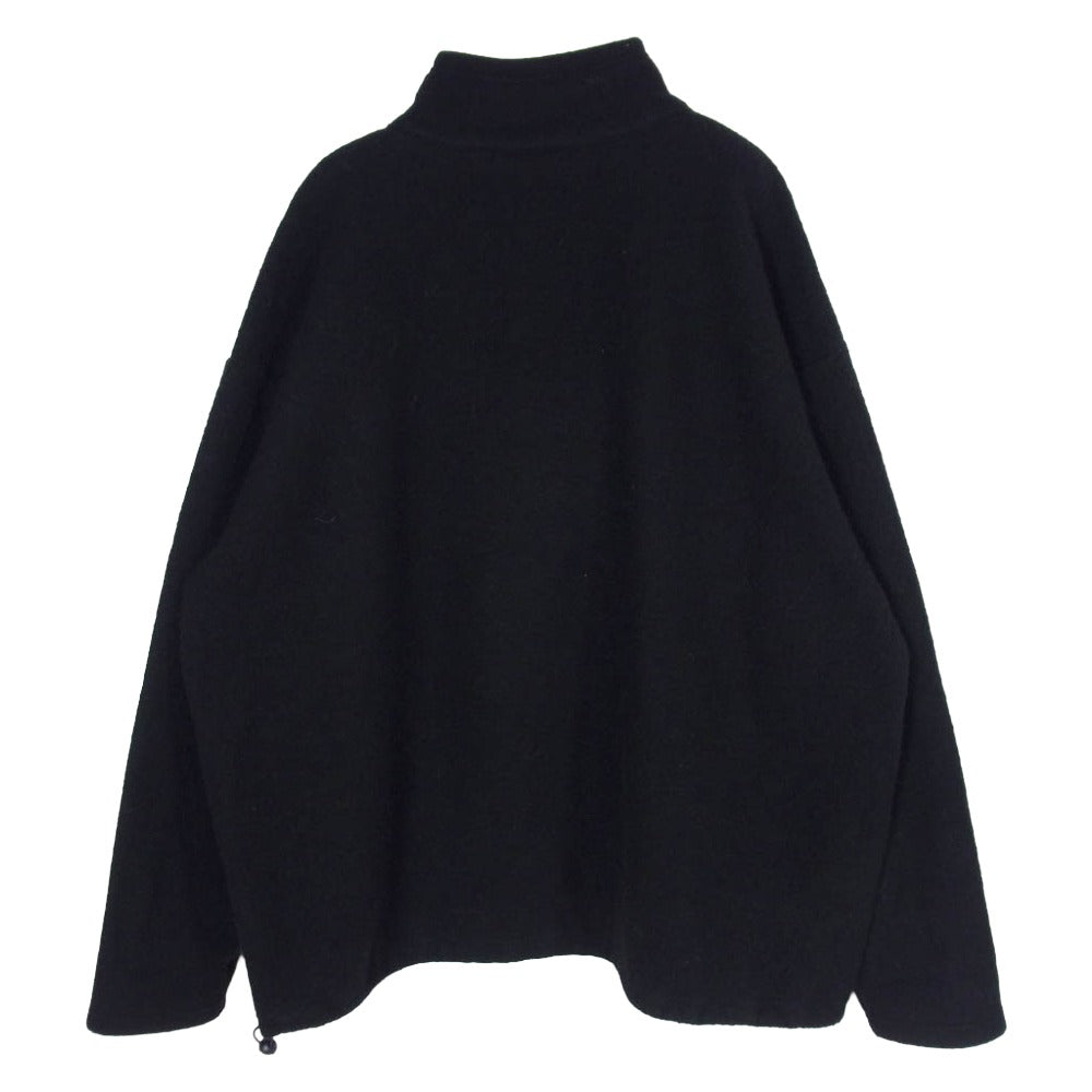 バージスブルック HARE Recycle Wool Fleece Stand Collar Pullover プルオーバー フリース ジャケット ブラック系 2【中古】