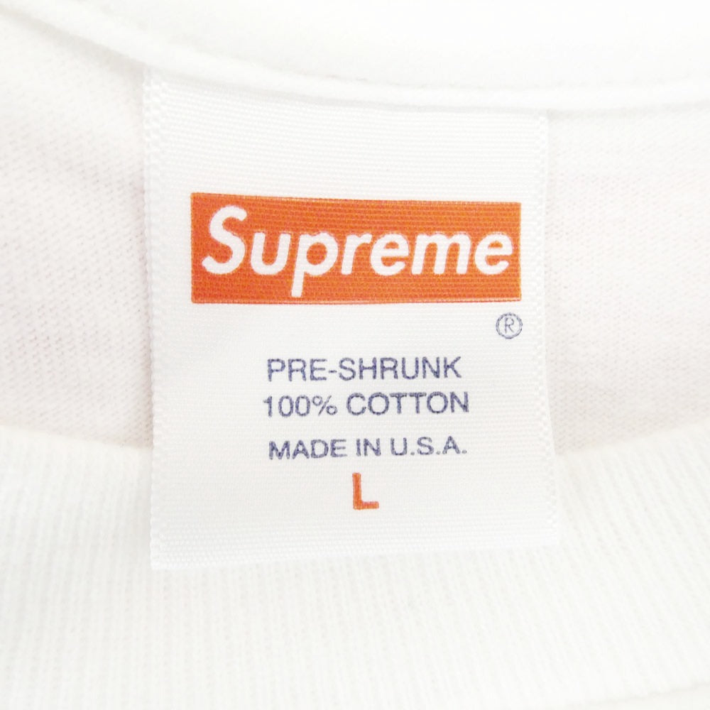 Supreme シュプリーム 20AW No More Shit Tee ノーモア シット ロゴ プリント Tシャツ 半袖 カットソー ホワイト系 L【中古】