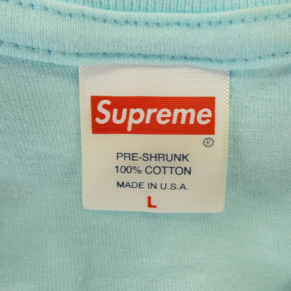 Supreme シュプリーム 21AW Shrek Tee シュレック Tシャツ ロゴ プリント 半袖 カットソー ライトブルー系 L【中古】