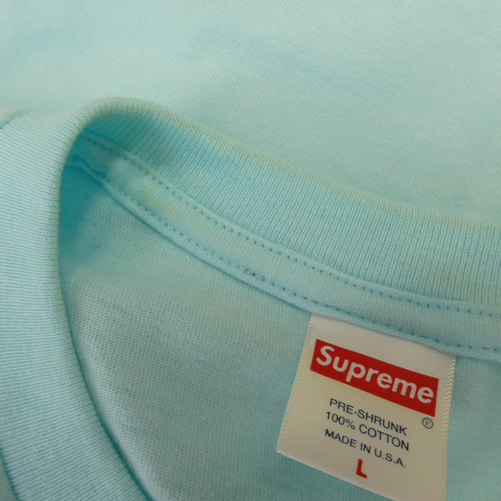 Supreme シュプリーム 21AW Shrek Tee シュレック Tシャツ ロゴ プリント 半袖 カットソー ライトブルー系 L【中古】